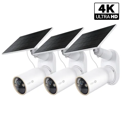 MagCam 4K 태양광 Ultra HD 실외 보안 카메라, Tapo C460 Kit x3 번들