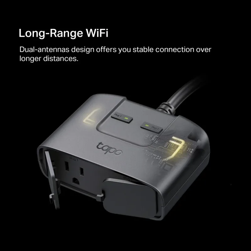 Spina smart da esterno IP65 certificata Matter, Tapo P400M