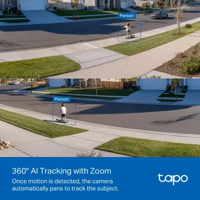 2K Floodlight Solar Pan/Tilt Security Camera Smart CentralHub Bundle, Tapo C615F Kit 2-Pack + H500