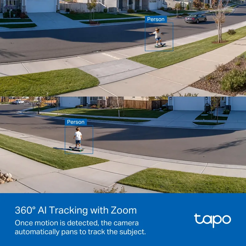 2K Floodlight Solar Pan/Tilt Security Camera Smart CentralHub Bundle, Tapo C615F Kit 2-Pack + H500