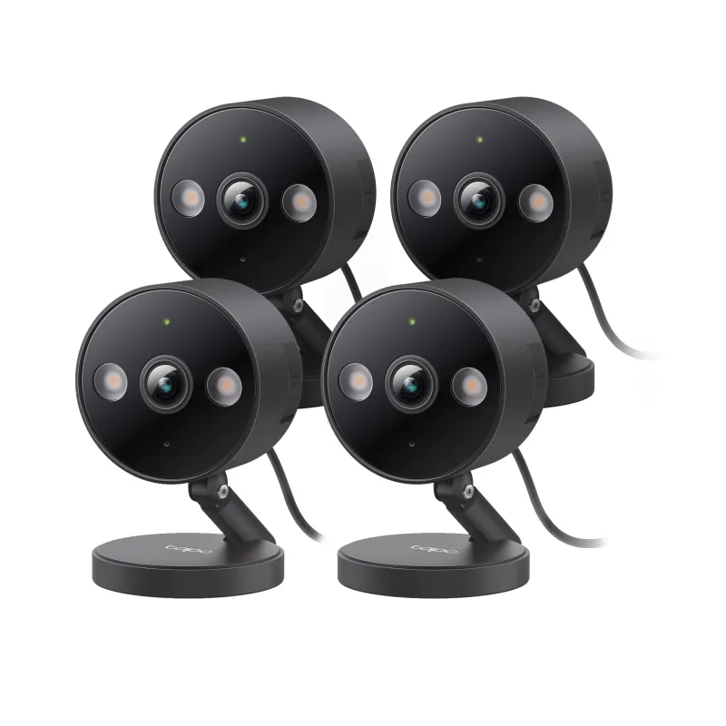 4-Pack 2K QHD Indoor/Outdoor Security Camera Black Tapo C121