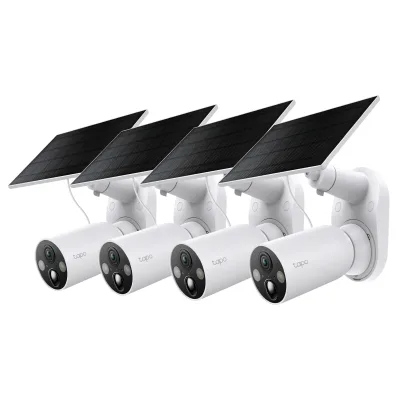 MagCam 2K Solar QHD Outdoor Security Camera, Tapo C425 Kit V2 4-Pack