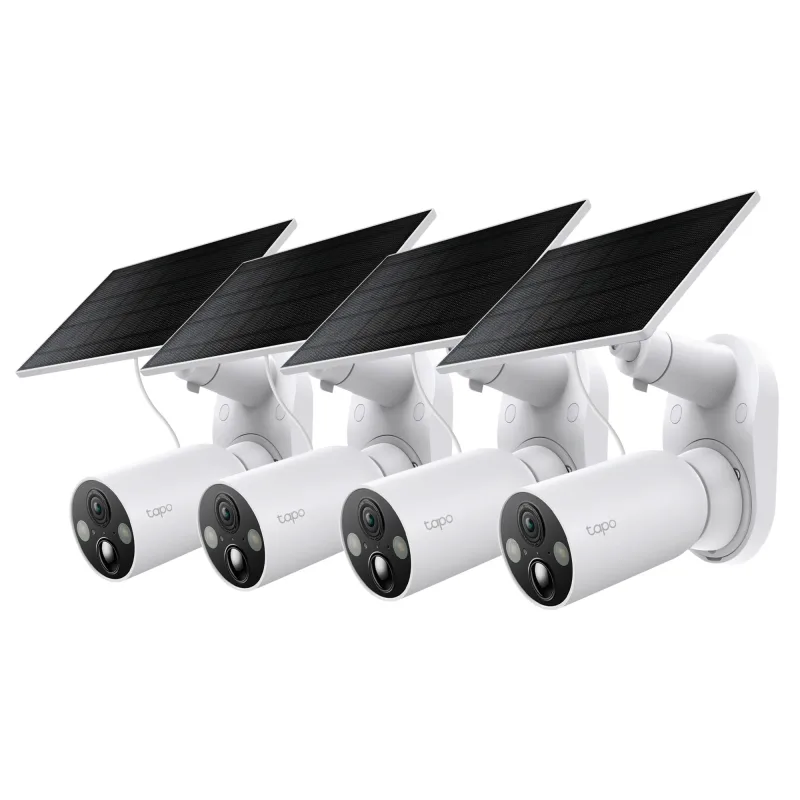 MagCam 2K Solar QHD Outdoor Security Camera, Tapo C425 Kit V2 4-Pack