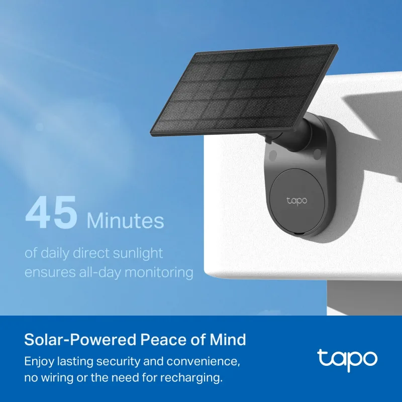 Cámara de seguridad exterior inalámbrica SolarCam 1080P con panel solar, Tapo C403 Kit 3 unidades (negra)