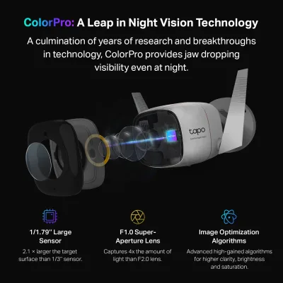 ColorPro 2K QHD 戶外安全攝影機，Tapo C325WB 3件裝