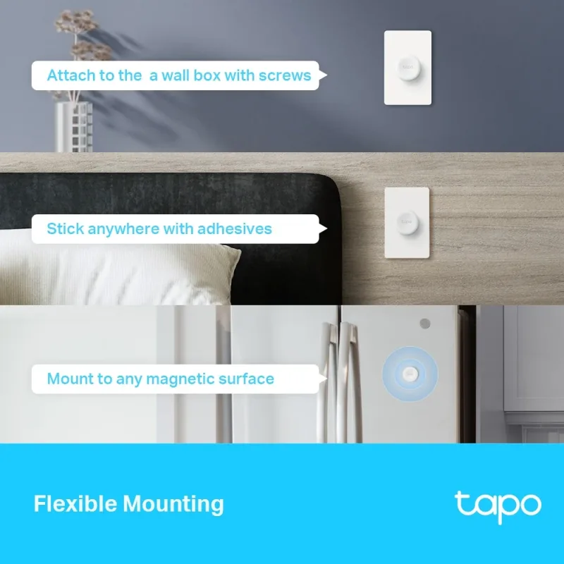 Interruttore dimmer smart con telecomando, richiede hub, bianco, Tapo S200D