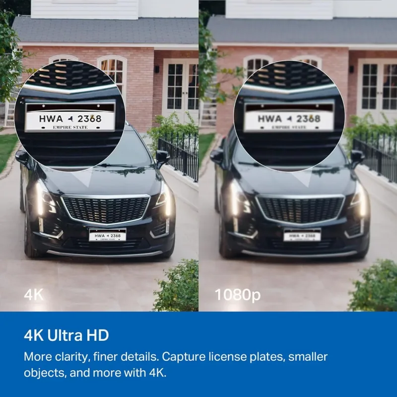 4K Pan/Tilt Wired Outdoor Security Camera with Smart Hub, Tapo C560WS 4-Pack + H500
