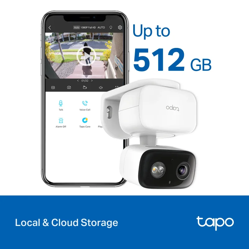 1080P Pan/Tilt  Indoor/Outdoor Security Camera, Tapo C206 HybridCam 360