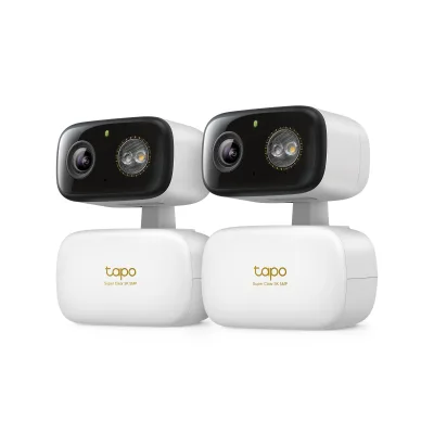 3K Pan/Tilt Indoor/Outdoor Security Camera, Tapo C236 HybridCam 360 2-Pack