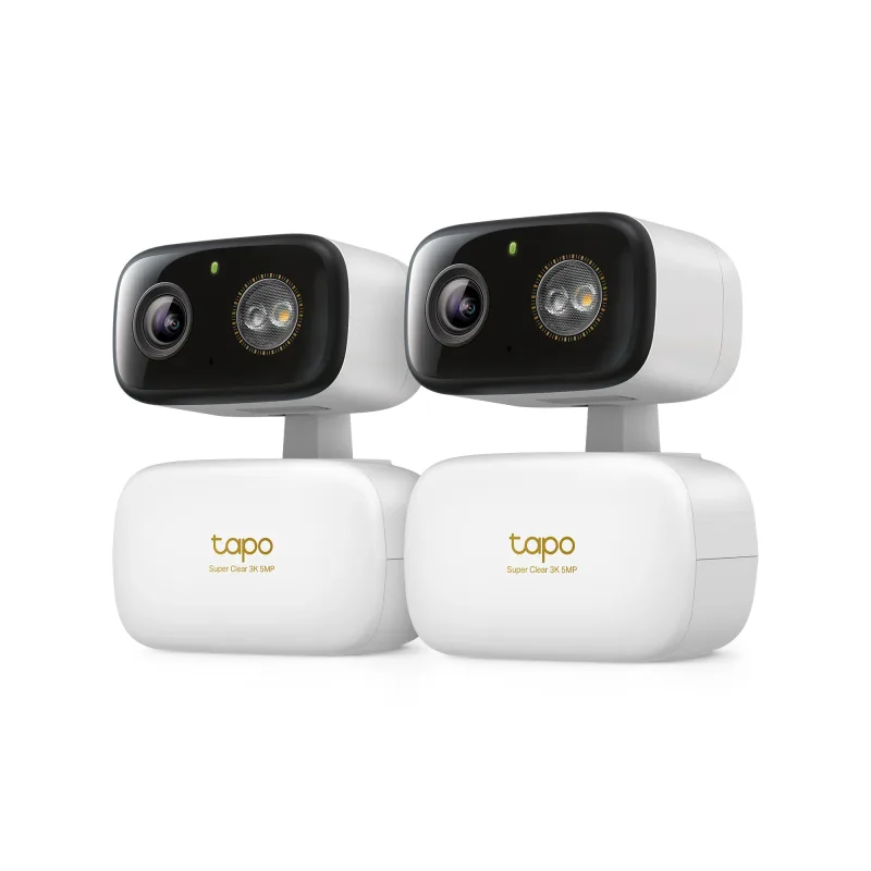 3K Pan/Tilt Indoor/Outdoor Security Camera, Tapo C236 HybridCam 360 2-Pack