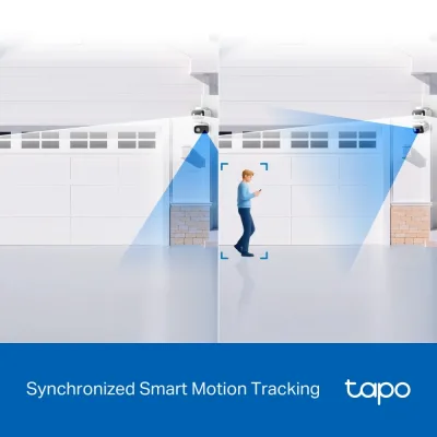 2K Dual Lens Pan/Tilt Indoor/Outdoor Security Camera, Tapo C246D HybridCam Duo 3-Pack