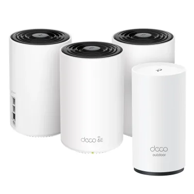 Bundle sistema Mesh Wi-Fi 6 da esterno, Deco XE75 (3-pack), Deco X50-outdoor