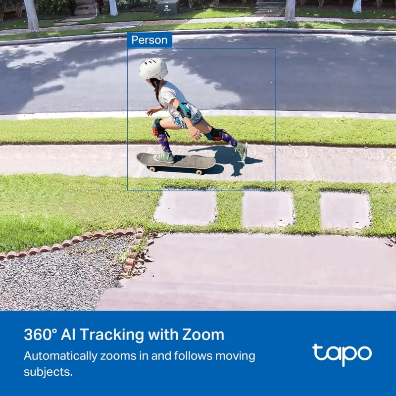 4K Pan/Tilt Wired Outdoor Security Camera with Smart Hub, Tapo C560WS 4-Pack + H500