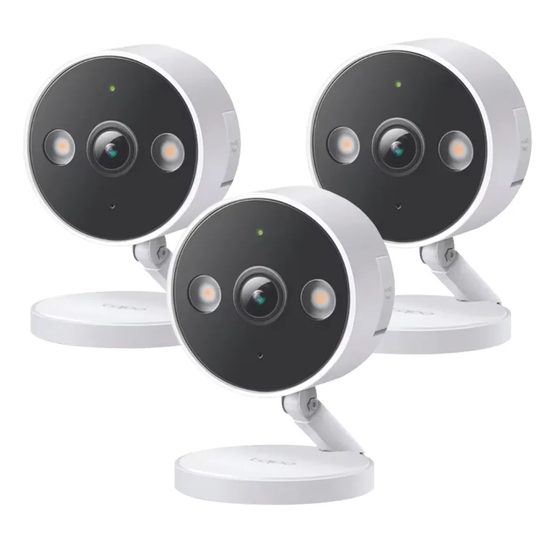 Cámara de vigilancia híbrida multiusos 2K QHD para interior/exterior C120, pack de 3