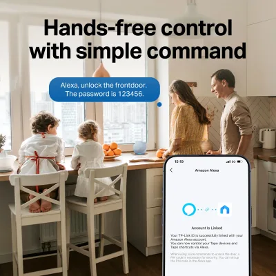 Serratura smart con batteria, riconoscimento del palmo e delle impronte digitali, Tapo DL130