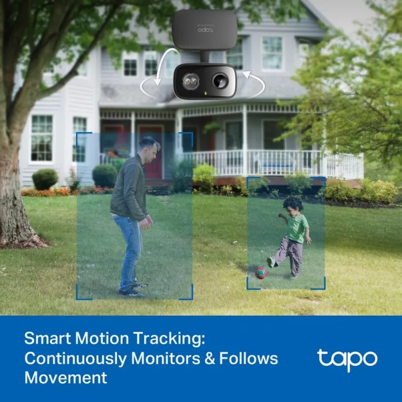 2K Pan/Tilt Indoor/Outdoor Security Camera  HybridCam 360, Tapo C217(2-Pack)