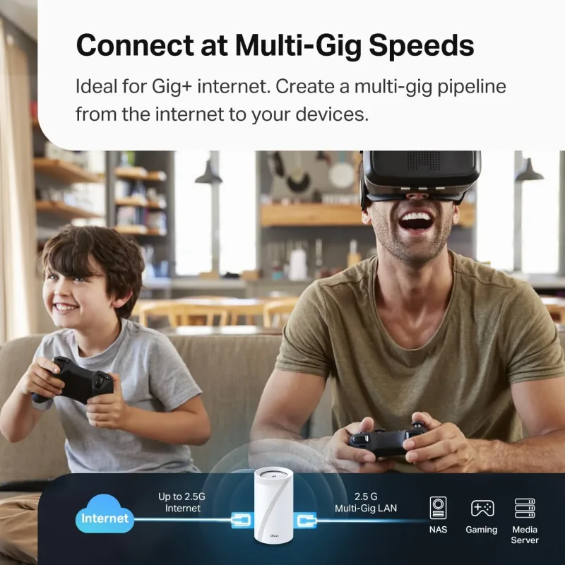 Deco 7 Pro BE10000 Tri-Band Wi-Fi 7 Mesh System, Deco BE63 2-Pack