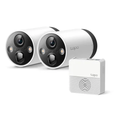 Sistema di telecamere da esterno 2K QHD con hub, Tapo C420S2