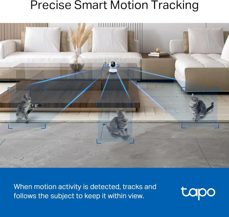 Pan/Tilt 2K QHD indoor beveiligingscamera, Tapo C220