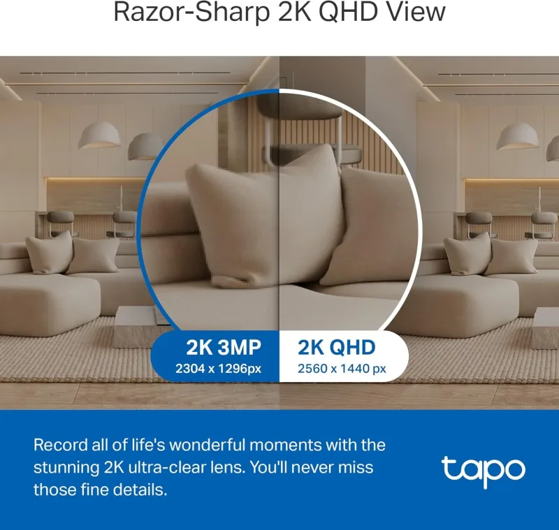 Pan/Tilt 2K QHD indoor beveiligingscamera, Tapo C220