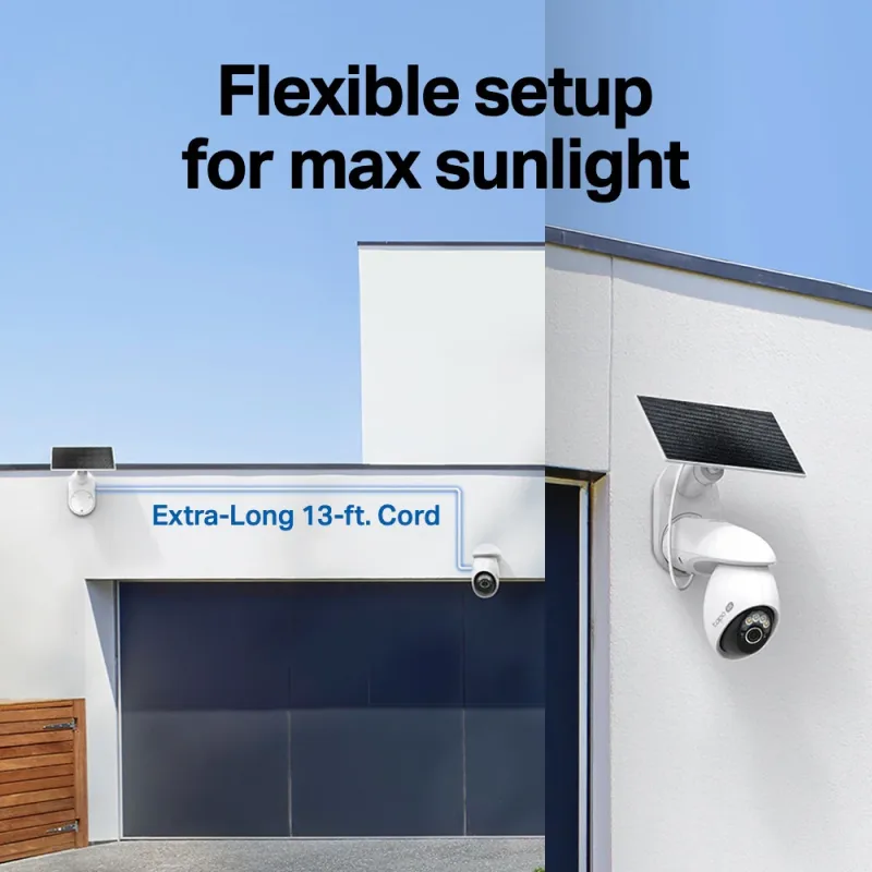 Tapo C660 Kit 4K Solar Outdoor Pan/Tilt Security Camera, VistaCam 360 2-Pack