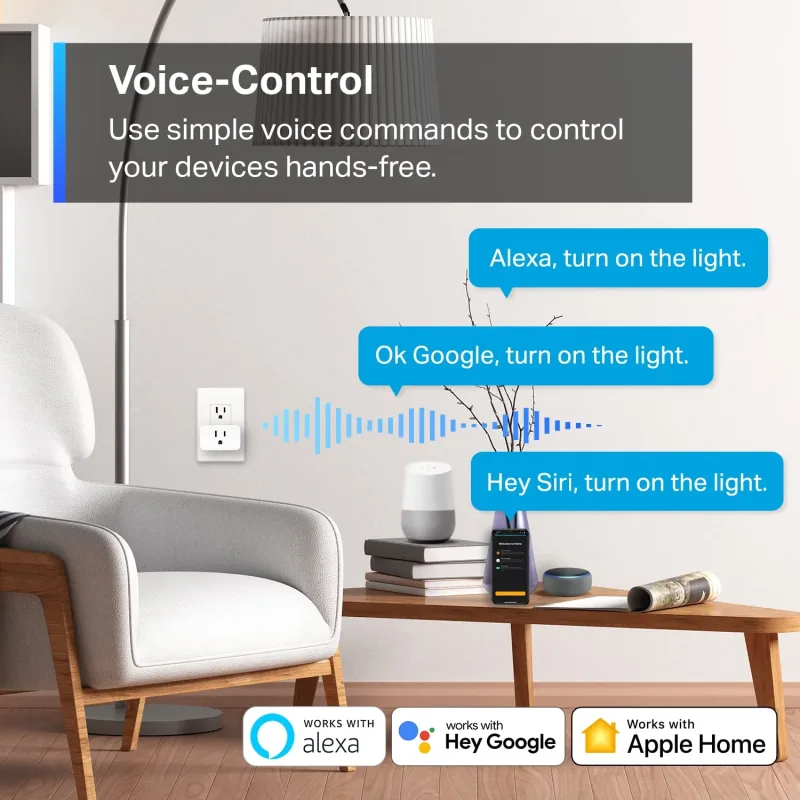 Apple Home Smart Plug Mini 15A, Tapo P125(2-Pack)