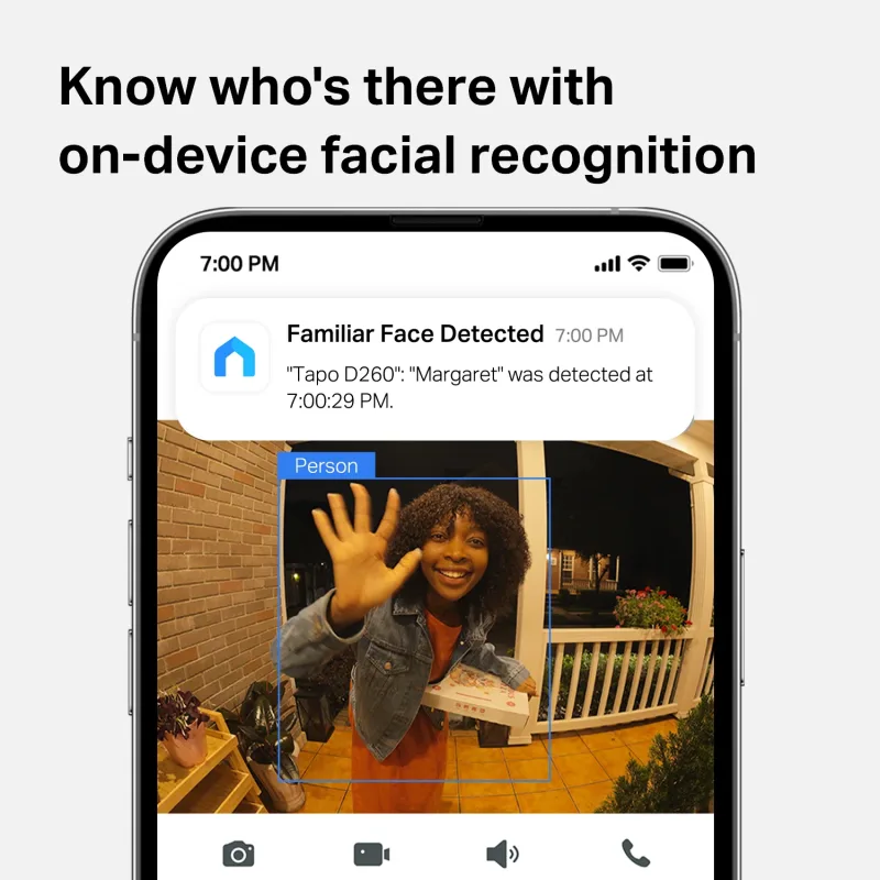 Doorbell Pro, vídeo 4K con detección por radar, con cable/batería, Tapo D260
