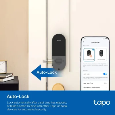 Front Door Security Plus Bundle – 2K Video Doorbell Camera + Fingerprint Door Lock