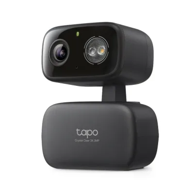 2K Pan/Tilt Indoor/Outdoor Security Camera, Tapo C217 HybridCam 360 (Black)