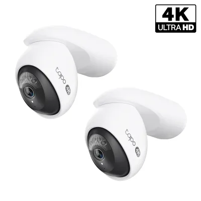 VistaCam 360 4K Pan/Tilt Wired Outdoor Security Camera, Tapo C560WS 2-Pack