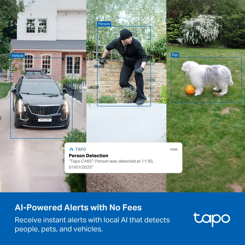 Tapo C465 MagCam 4K Built-In Solar Battery Powered Security Camera, 2-Pack