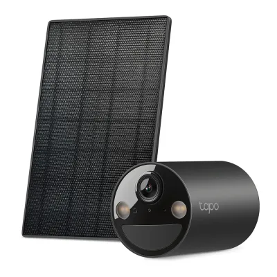 Telecamera SolarCam 1080P con pannello solare nera, Tapo C403 Kit