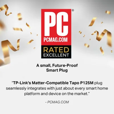 Presa smart mini 15A certificata Matter, Tapo P125M (confezione da 3)