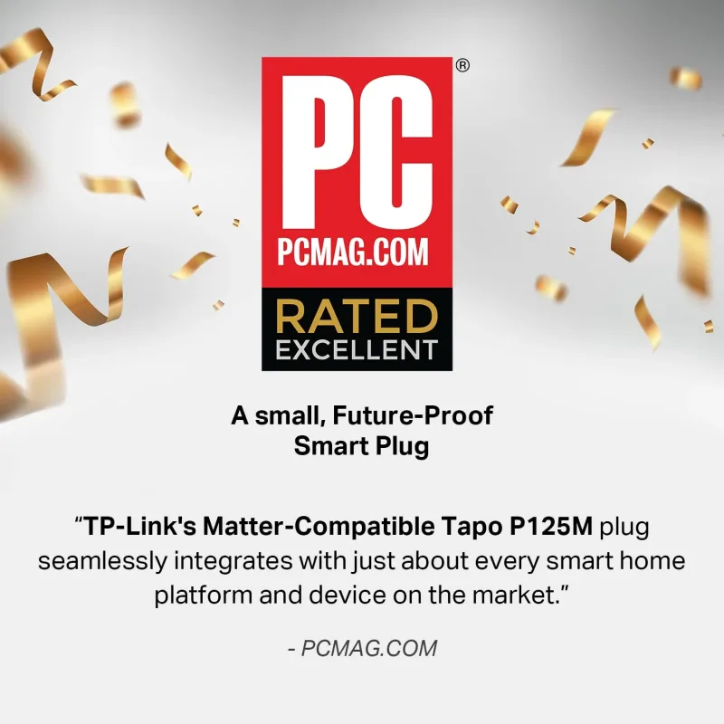 Presa smart mini 15A certificata Matter, Tapo P125M (confezione da 3)