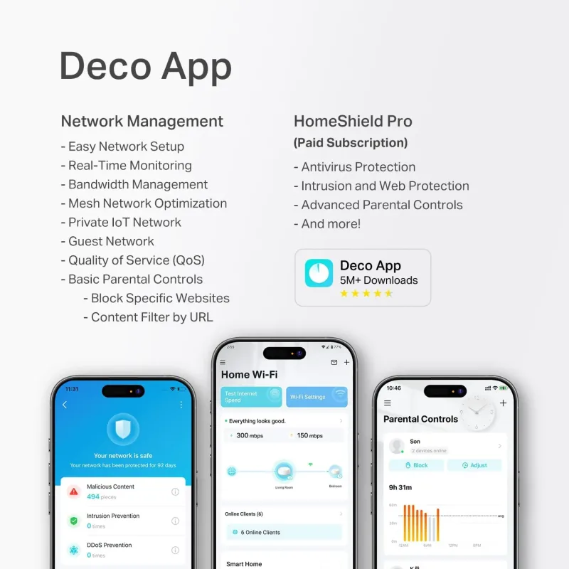 Deco 7 BE3600 Dual-Band Wi-Fi 7 Mesh System, Deco BE23 2-Pack