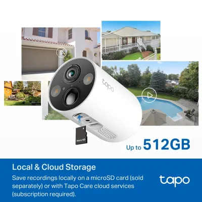 MagCam 2K Solar QHD Outdoor Security Camera, Tapo C425 Kit V2 2-Pack