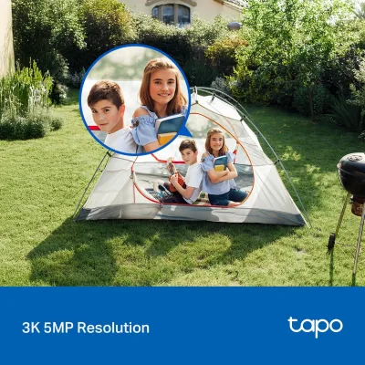 3K Pan/Tilt Indoor/Outdoor Security Camera, Tapo C236 HybridCam 360 2-Pack