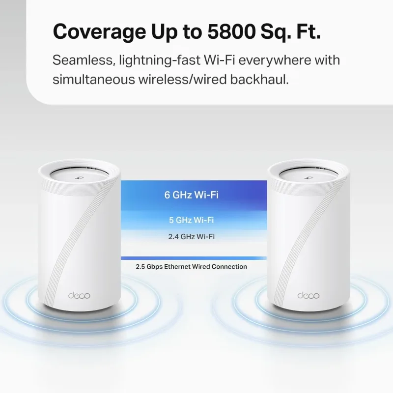 Deco 7 Pro BE10000 Tri-Band Wi-Fi 7 Mesh System, Deco BE63 2-Pack