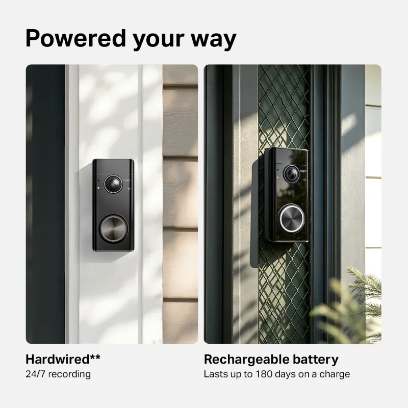 Doorbell Pro, vídeo 4K con detección por radar, con cable/batería, Tapo D260