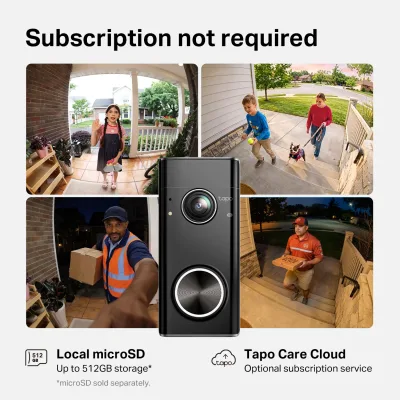 Doorbell Pro, vídeo 4K con detección por radar, con cable/batería, Tapo D260
