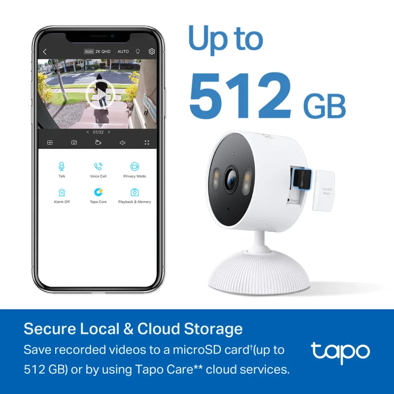 Telecamera di sicurezza da interno/esterno 1080P, Tapo C103 HybridCam