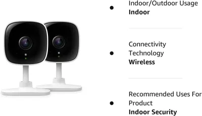 2K Indoor Security Camera 2 Pack, Tapo C110P2