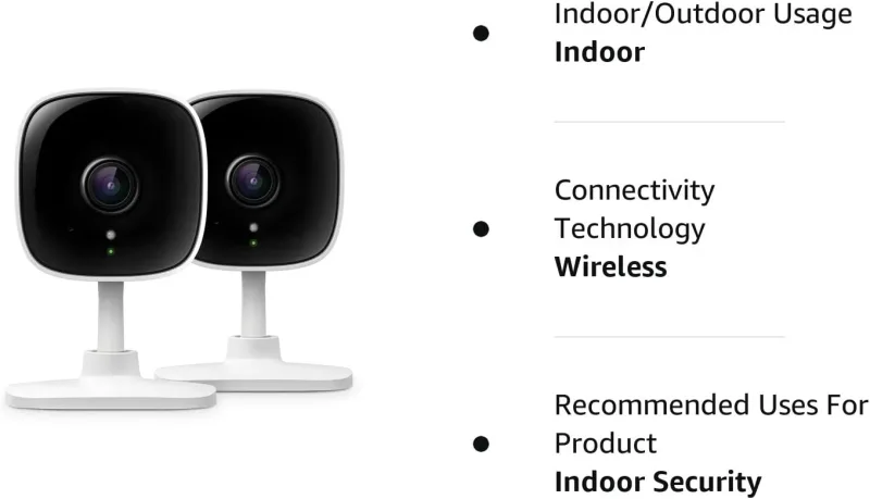 2K Indoor Security Camera 2 Pack, Tapo C110P2