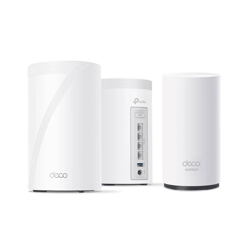 Deco 7 Pro Outdoor Wi-Fi 7 Mesh System Bundle, Deco BE63 2-pack BE10000 e BE25-Outdoor