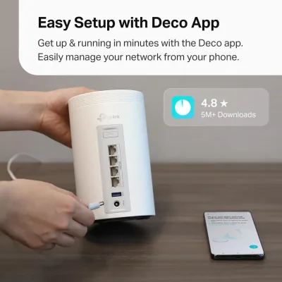 Deco 7 Pro Outdoor Wi-Fi 7 Mesh System Bundle, Deco BE63 2-pack BE10000 e BE25-Outdoor