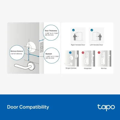 キーレス スマートWi-Fi デッドボルト ドアロック Tapo DL100 2個パック