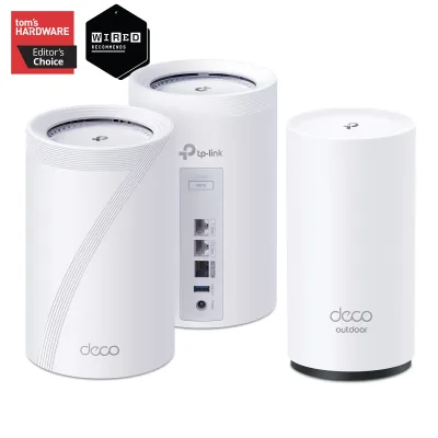 Sistema Mesh Wi-Fi 7 para exteriores Deco 7 Pro, pack Deco BE67 2 unidades BE14000 y BE25-Outdoor
