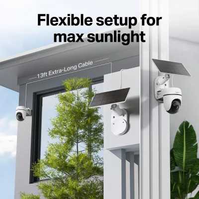 2K Solar-Powered Pan/Tilt Security Camera, Tapo C610 KIT