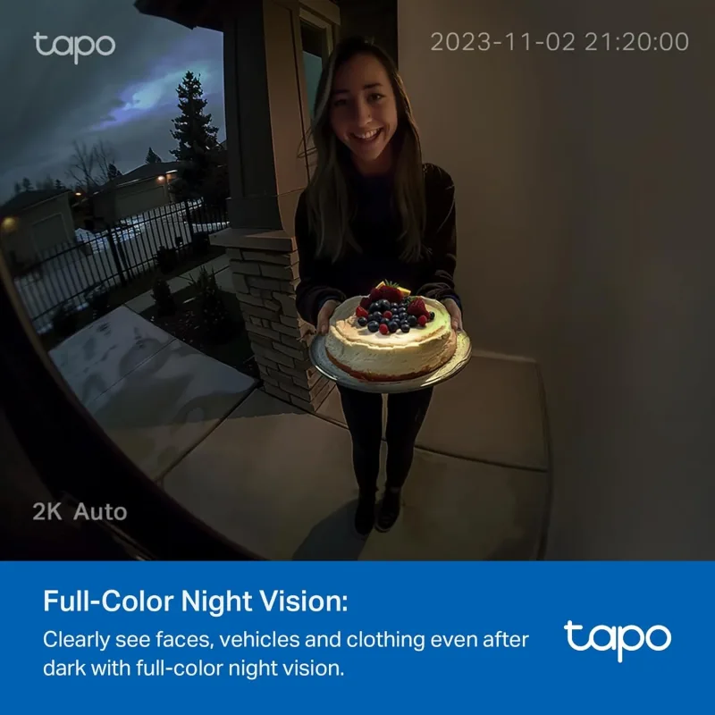 2K Smart Doorbell Battery Powered, Tapo D210