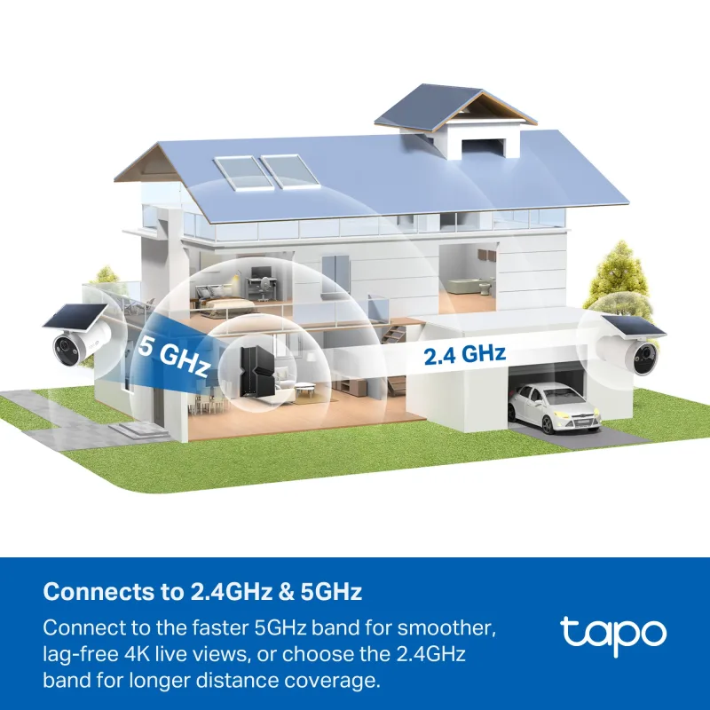 Tapo C465 MagCam 4K Built-In Solar Battery Powered Security Camera, 2-Pack